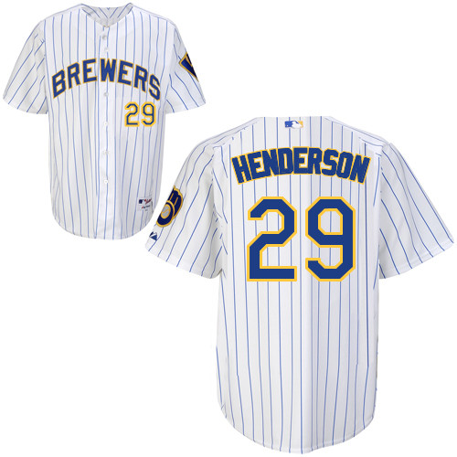 Jim Henderson #29 Youth Baseball Jersey-Milwaukee Brewers Authentic Alternate Home White MLB Jersey
